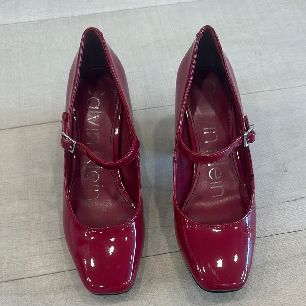 Calvin Klein Red Patent Leather Heels